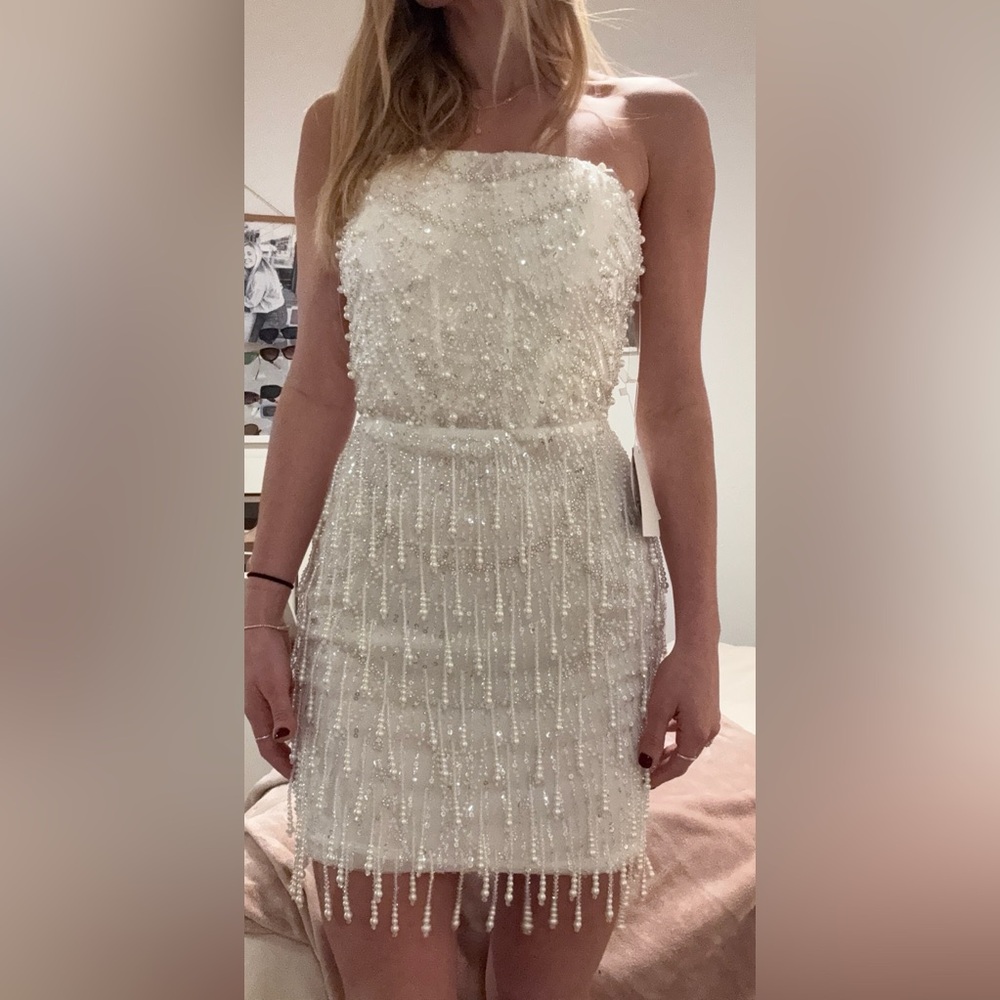 Strapless Ivory/white Mini Dress